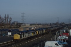 REDCAR - YORK Locos; 37167, 37229 Date; 16.1.92 Digital Copies Available