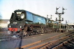 BOURNEMOUTH WEST Loco; 34051 "Winston Churchill" Date; 4-4-1965 Digital Copies Available