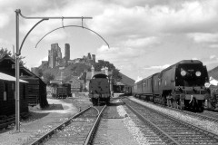 Corfe Castle Loco; 34019  "Bideford" Date; Aug 1956 Digital Copies Available