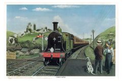 Corfe Castle Railway Art Digital Copies Available