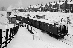 RADIPOLE HALT, WEYMOUTH. Loco; 34049 "Anti Aircraft Command" Date; 20-12-1962  Digital Copies Available