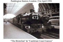 Paddington Date;  21.4.58 "The Bistolian" and "Cambrian Coast Express" Digital Copies Available
