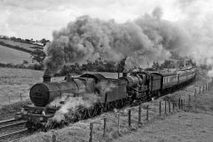 Double Headed Locos; 7034 'Ince Castle' and 7018 'Drysllwyn Castle" Date; 27-7-1957 Digital Copies Available
