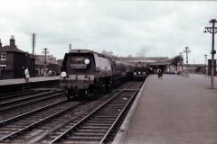 EASTLEIGH Loco; 35018 "British India Line" with BOURNEMOUTH BELLE. 1950 Loco; 30826 at platform.  Digital Copies Available