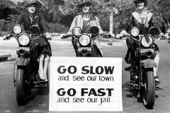 Motorcycle female officers, Riding side-saddle Los Angeles, 1927 Digital Copies Available