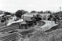 Alnwick Station. Northumberland. Date; 18.6.1957 Digital Copies Available