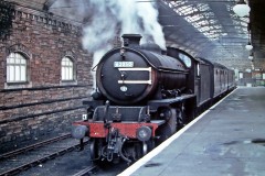 Alnwick Stn. Northumberland. Date; 21-5-1966 Loco; 62050 Digital Copies Available