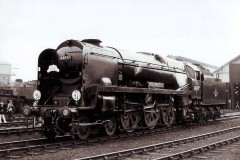 Loco; 34097 "Holsworthy" at Eastleigh c 1959 Digital Copies Available