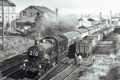 Cardiff Loco; 5005 "Manorbier Castle" Date; 10.10.1955 Digital Copies Available