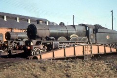 Carmarthen Rail Yard Loco;  5006 "Tregenna Castle" Date;1961 Digital Copies Available